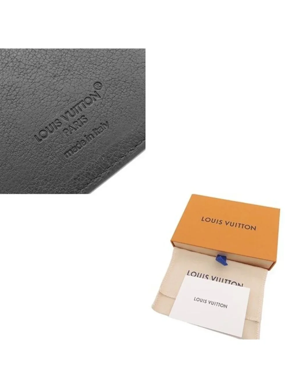 Louis Vuitton Card Case Magnet Black Monogram Shadow